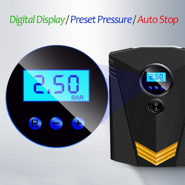 Led Digital Tire Inflator Air Pump for Car,bike